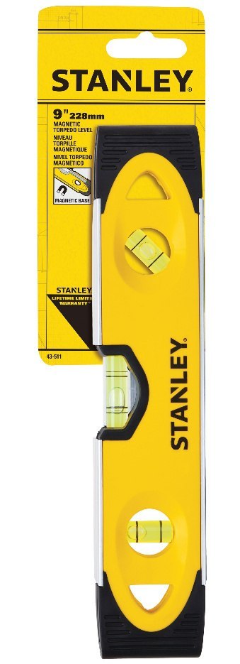 Poziomica magnetyczna wstrząsoodporna Torpedo 23 cm Shockproof – kompaktowa z magnesem STANLEY 0-43-511