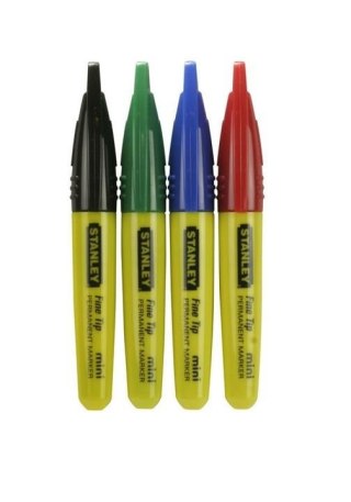 Zestaw marker permanentny biurowy do pisania 4szt 4 kolory FINE TIP MINI Stanley 1-47-329