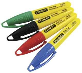 Zestaw marker permanentny biurowy do pisania 4szt 4 kolory FINE TIP MINI Stanley 1-47-329