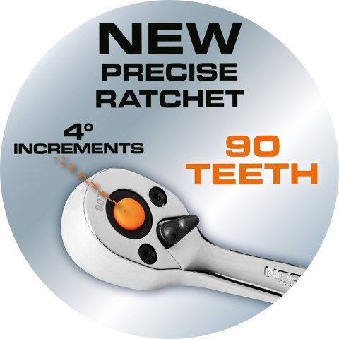 Zestaw 110 sztuk kluczy nasadowych 1/4". 1/2" CRV solidny precyzyjny komplet narzędzi w walizce NEO TOOLS 10-066