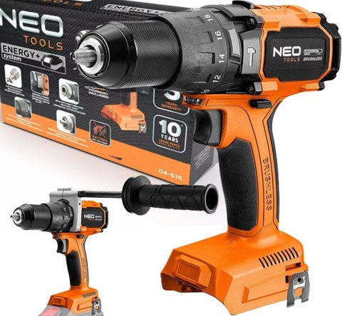 04-616 WIERTARKO-WKRĘTARKA BEZSZCZOTKOWA Z UDAREM 100NM ENERGY+ NEO TOOLS 04-616 WIERTARKO-WKRĘTARKA BEZSZCZOTKOWA Z UDAREM 100NM ENERGY+ NEO TOOLS