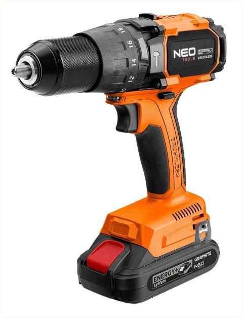 04-616 WIERTARKO-WKRĘTARKA BEZSZCZOTKOWA Z UDAREM 100NM ENERGY+ NEO TOOLS 04-616 WIERTARKO-WKRĘTARKA BEZSZCZOTKOWA Z UDAREM 100NM ENERGY+ NEO TOOLS