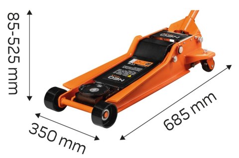 11-732 PODNOŚNIK HYDRAULICZNY NISKOPROFILOWY 3T, 85 MM NEO TOOLS 11-732 PODNOŚNIK HYDRAULICZNY NISKOPROFILOWY 3T, 85 MM NEO TOOLS