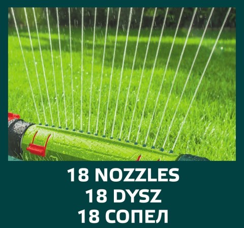 ZRASZACZ OSCYLACYJNY POWIERZCHNIA ZRASZANIA 15 X 19 M 18 DYSZY ZRASZAJĄCYCH IGŁA DO UDRAŻNIANIA DYSZ VERTO 15G772 ZRASZACZ OSCYLACYJNY POWIERZCHNIA ZRASZANIA 15 X 19 M 18 DYSZY ZRASZAJĄCYCH IGŁA DO UDRAŻNIANIA DYSZ VERTO 15G772