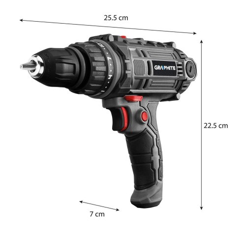 58G793 WIERTARKO-WKRĘTARKA SIECIOWA 300W, UCHWYT SAMOZACISKOWY 10 MM, WALIZKA Graphite 58G793 WIERTARKO-WKRĘTARKA SIECIOWA 300W, UCHWYT SAMOZACISKOWY 10 MM, WALIZKA Graphite