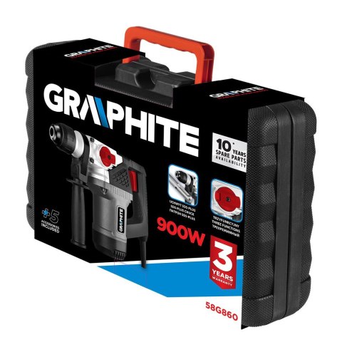 58G860 MŁOT UDAROWY SDS+ 900W, WALIZKA GRAPHITE 58G860 MŁOT UDAROWY SDS+ 900W, WALIZKA GRAPHITE