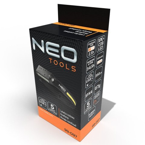 99-097 LATARKA CZOŁOWA LED BELT 2 W 1 NEO TOOLS 99-097 LATARKA CZOŁOWA LED BELT 2 W 1 NEO TOOLS