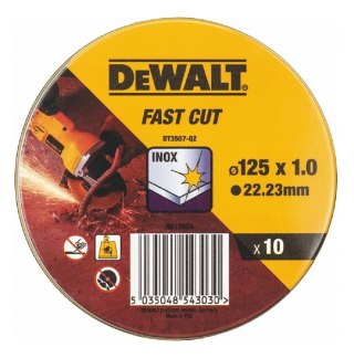 Tarcza tnąca 10 szt. do metalu ściernica 125 mm wytrzymała szybkie cięcie DeWalt DT3507-QZ