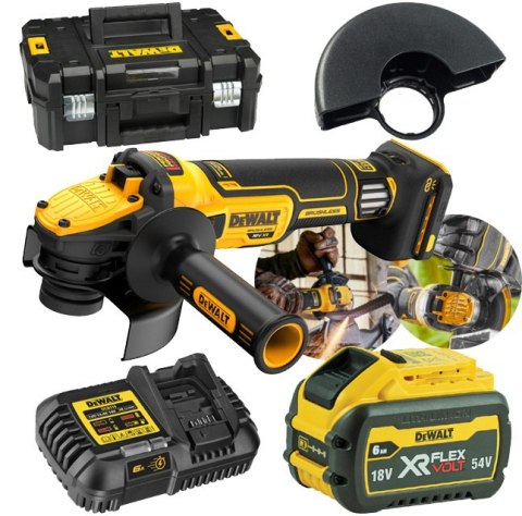 SZLIFIERKA KĄTOWA 125mm 18V 6Ah REGULACJA OBROTÓW DCG409VST1 DeWALT SZLIFIERKA KĄTOWA 125mm 18V 6Ah REGULACJA OBROTÓW DCG409VST1 DeWALT