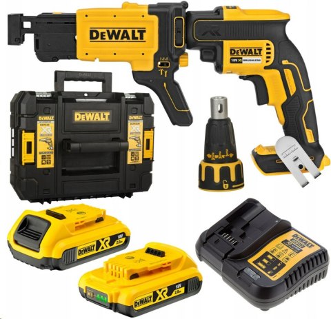 ZESTAW DeWalt WKRĘTARKA DO PŁYT GK KARTON GIPS AKUMULATOROWA AKU. 2x2.0Ah ZESTAW DeWalt WKRĘTARKA DO PŁYT GK KARTON GIPS AKUMULATOROWA AKU. 2x2.0Ah