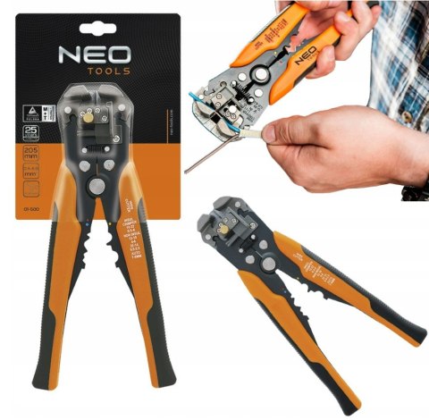 01-500 AUTOMATYCZNY ŚCIĄGACZ IZOLACJI 205 MM, CZOŁOWY NEO TOOLS 01-500 AUTOMATYCZNY ŚCIĄGACZ IZOLACJI 205 MM, CZOŁOWY NEO TOOLS