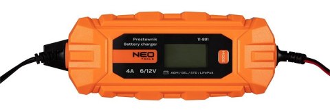 11-891 PROSTOWNIK AUTOMATYCZNY 4A/70W, 3-120AH, DO AKUMULATORÓW KWASOWYCH / AGM / GEL NEO TOOLS 11-891 PROSTOWNIK AUTOMATYCZNY 4A/70W, 3-120AH, DO AKUMULATORÓW KWASOWYCH / AGM / GEL NEO TOOLS