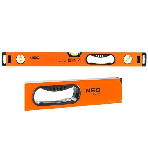 71-102 POZIOMNICA ALUMINIOWA Z UCHWYTEM, 3 LIBELLE, FREZOWANE POWIERZCHNIE MIERNICZE, 60 CM NEO TOOLS 71-102 POZIOMNICA ALUMINIOWA Z UCHWYTEM, 3 LIBELLE, FREZOWANE POWIERZCHNIE MIERNICZE, 60 CM NEO TOOLS