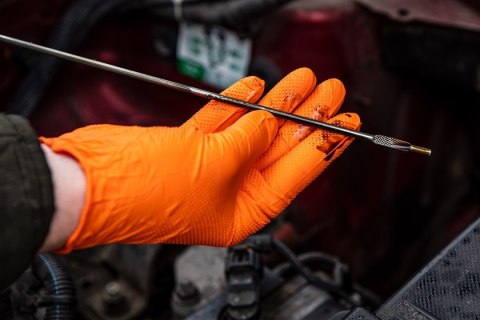 97-690-M RĘKAWICZKI NITRYLOWE, POMARAŃCZOWE, 50 SZTUK, ROZMIAR M NEO TOOLS