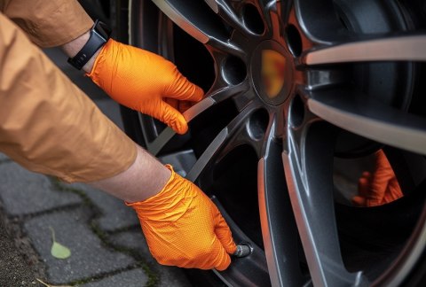97-690-M RĘKAWICZKI NITRYLOWE, POMARAŃCZOWE, 50 SZTUK, ROZMIAR M NEO TOOLS