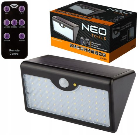 99-091 LAMPA SOLARNA ŚCIENNA + PILOT SMD LED 900 LM NEO TOOLS 99-091 LAMPA SOLARNA ŚCIENNA + PILOT SMD LED 900 LM NEO TOOLS