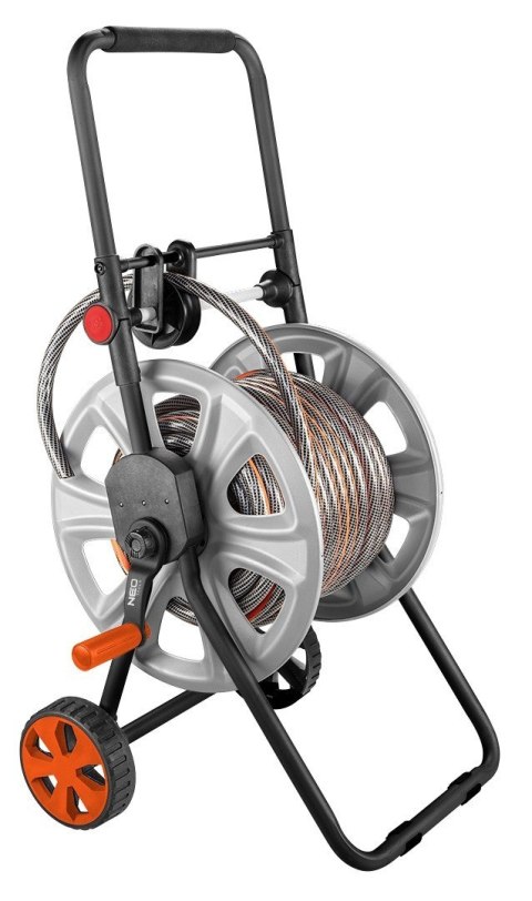 WÓZEK ORGANIZER NA WĄŻ OGRODOWY METALOWY Z PROWADNICĄ WĘŻA DO 60 M WĘŻA 1/2" NEO TOOLS WÓZEK ORGANIZER NA WĄŻ OGRODOWY METALOWY Z PROWADNICĄ WĘŻA DO 60 M WĘŻA 1/2" NEO TOOLS