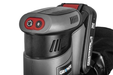 58G014 SZLIFIERKA MIMOŚRODOWA ENERGY+ 18V, LI-ION, STOPA 125 MM, BEZ AKUMULATORA GRAPHITE 58G014 SZLIFIERKA MIMOŚRODOWA ENERGY+ 18V, LI-ION, STOPA 125 MM, BEZ AKUMULATORA GRAPHITE