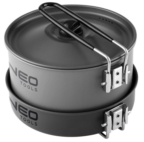 NACZYNIA TURYSTYCZNE ZESTAW KEMPING GARNEK PATELNIA CZAJNIK NACZYNIA KEMPINGOWE 3w1 NEO TOOLS 63-145 NACZYNIA TURYSTYCZNE ZESTAW KEMPING GARNEK PATELNIA CZAJNIK NACZYNIA KEMPINGOWE 3w1 NEO TOOLS 63-145