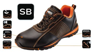 82-100 PÓŁBUTY ROBOCZE SKÓRZANE SB, STALOWY PODNOSEK, ROZMIAR 39 NEO TOOLS
