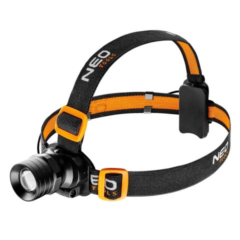 LATARKA CZOŁOWA ROBOCZA WARSZTATOWA 250 LUM REGULACJA ZOOM CREE XPE 3XAAA NEO TOOLS 99-201