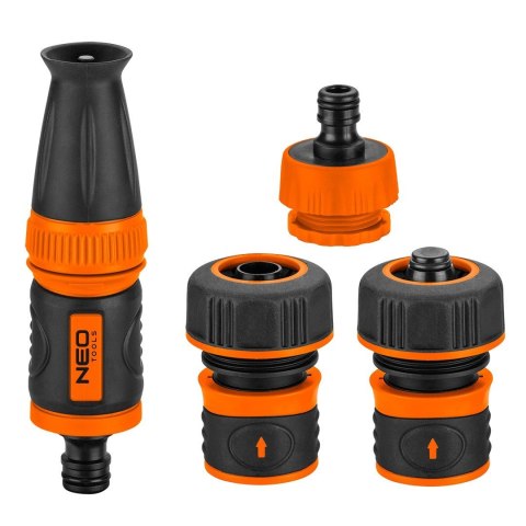 15-711 ZESTAW 3/4" ZE ZRASZACZEM PROSTYM, ZŁACZKAMI I PRZYŁACZEM DO KRANU NEO TOOLS 15-711 ZESTAW 3/4" ZE ZRASZACZEM PROSTYM, ZŁACZKAMI I PRZYŁACZEM DO KRANU NEO TOOLS