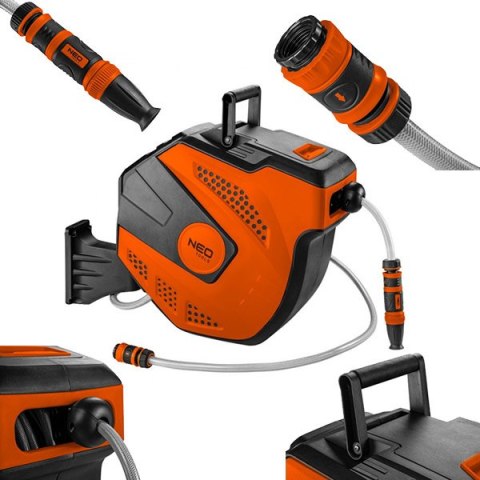 15-891 WĄŻ OGRODOWY Z AUTOMATYCZNYM ZWIJACZEM 1/2", 20 M +2M NEO TOOLS 15-891 WĄŻ OGRODOWY Z AUTOMATYCZNYM ZWIJACZEM 1/2", 20 M +2M NEO TOOLS