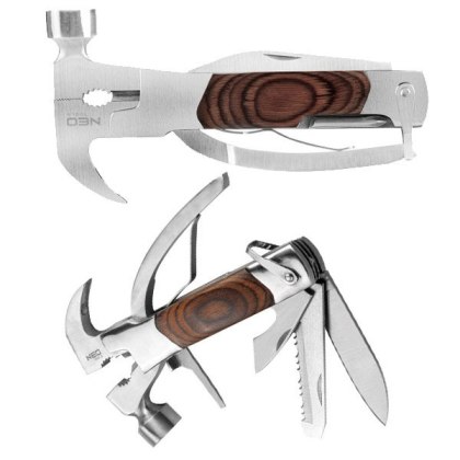 SURVIVAL SCYZORYK NÓŻ MŁOTEK MULTITOOL SURVIVALOWY BIWAKOWY 13 W 1 NEO TOOLS 63-113