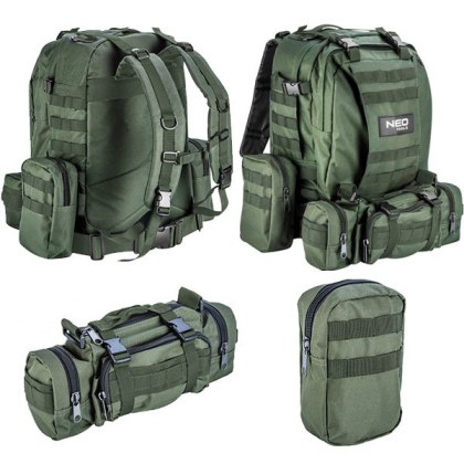 PLECAK SURVIVALOWY WOJSKOWY TURYSTYCZNY OUTDOOR BIWAK WIELOFUNKCYJNY NEO TOOLS 84-326