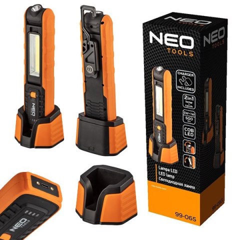 99-065 LAMPA WARSZTATOWA AKUMULATOROWA 500 LM COB + BAZA + ŁADOWARKA NEO TOOLS 99-065 LAMPA WARSZTATOWA AKUMULATOROWA 500 LM COB + BAZA + ŁADOWARKA NEO TOOLS