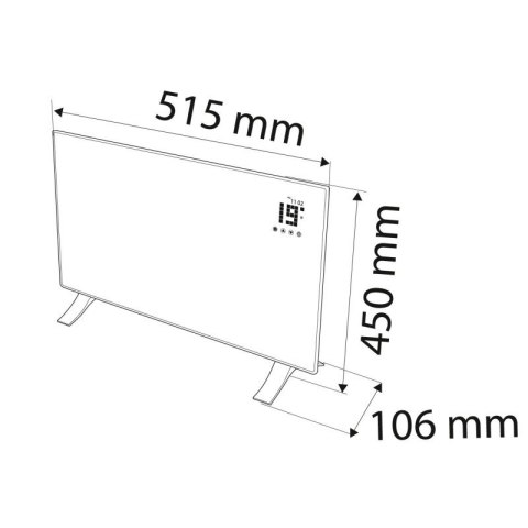 GRZEJNIK KONWEKTOROWY ELEKTRYCZNY 1000W, IP24 NEO 90-090