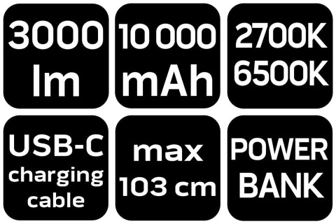 Reflektor teleskopowy 3000lm 99-124